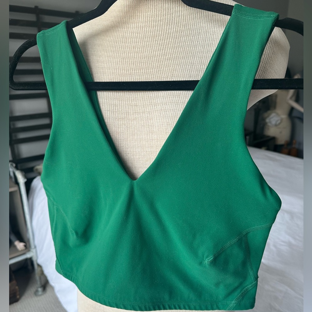 FP Movement by Free People Emerald Green V-Neck Crop Tank